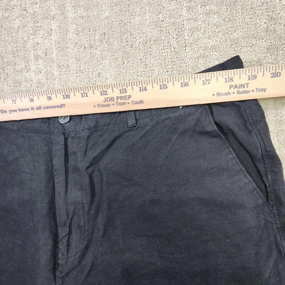Tommy Bahama Pants Men 36x29*READ Linen Silk Blend Black High Rise Trouser Flowy